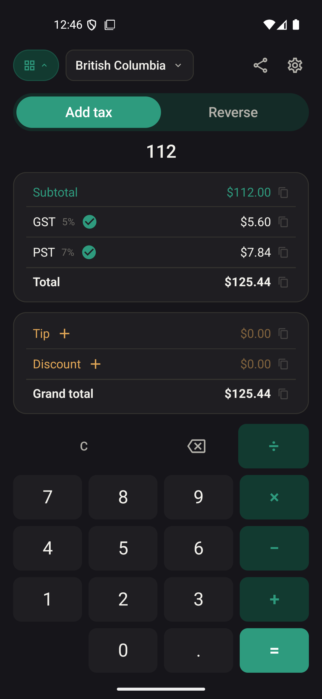 Tax Moose in Reverse mode, backing the pre-tax price out of a total